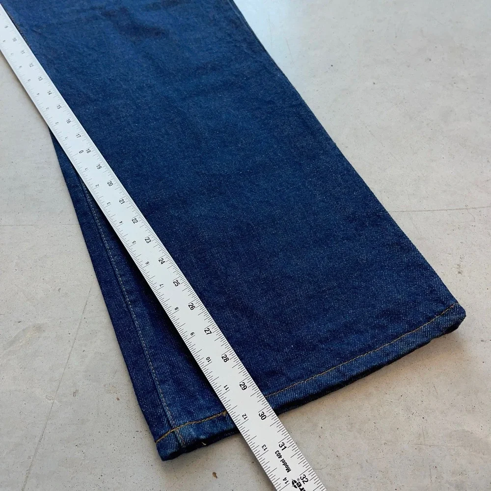 Vintage Levi's 517 Saddleman Boot Cut Raw‎ Denim Jeans Size 42x32 (Fits 42x30)
